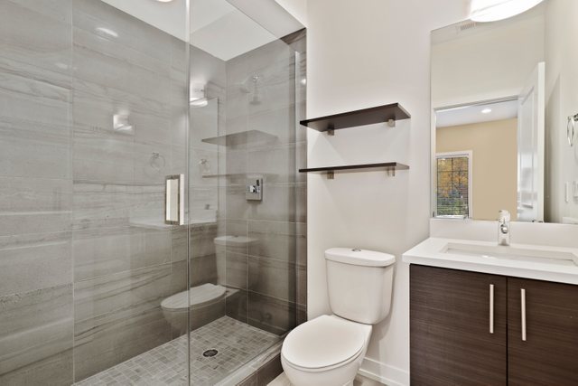 1027 Walnut Way Oak Park, IL 60302 - Photo 5 of 35 a bathroom with a sink a toilet and shower