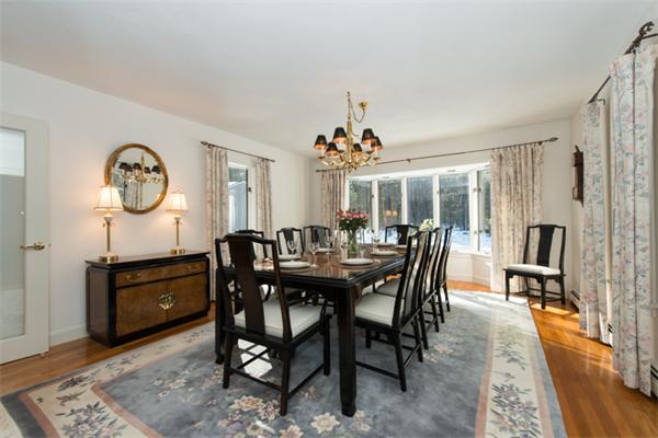 13 West Parish Road Boxford, MA 01921 - Photo 6 of 30 a dining room with a wooden table and chairs