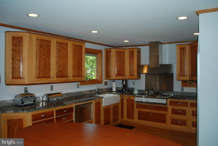 709 East Franklin Avenue Silver Spring, MD 20901 - Photo 3 of 9 a kitchen with stainless steel appliances kitchen island granite countertop a stove a sink and a microwave
