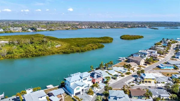 a view of a city and lake