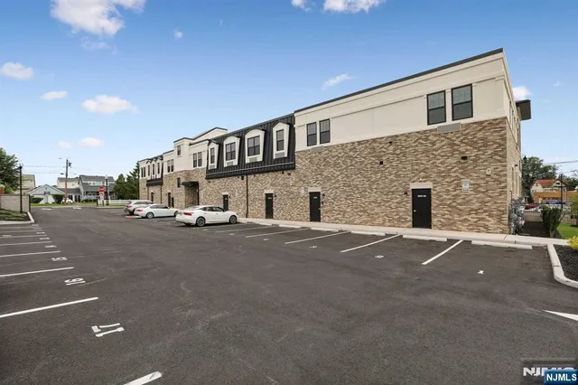 a city view with tall buildings