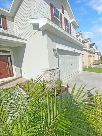 a view of a backyard of a house