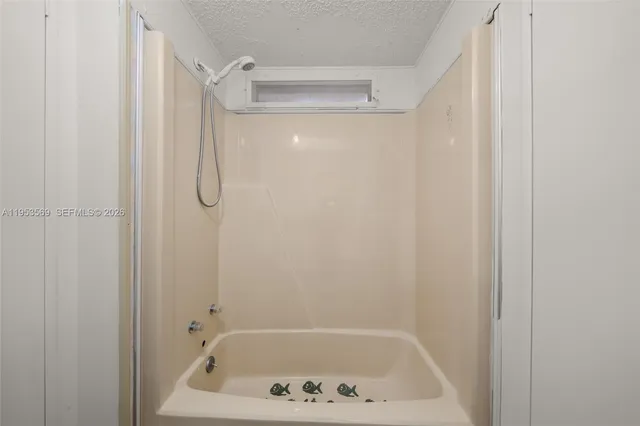 a bathroom with a tub