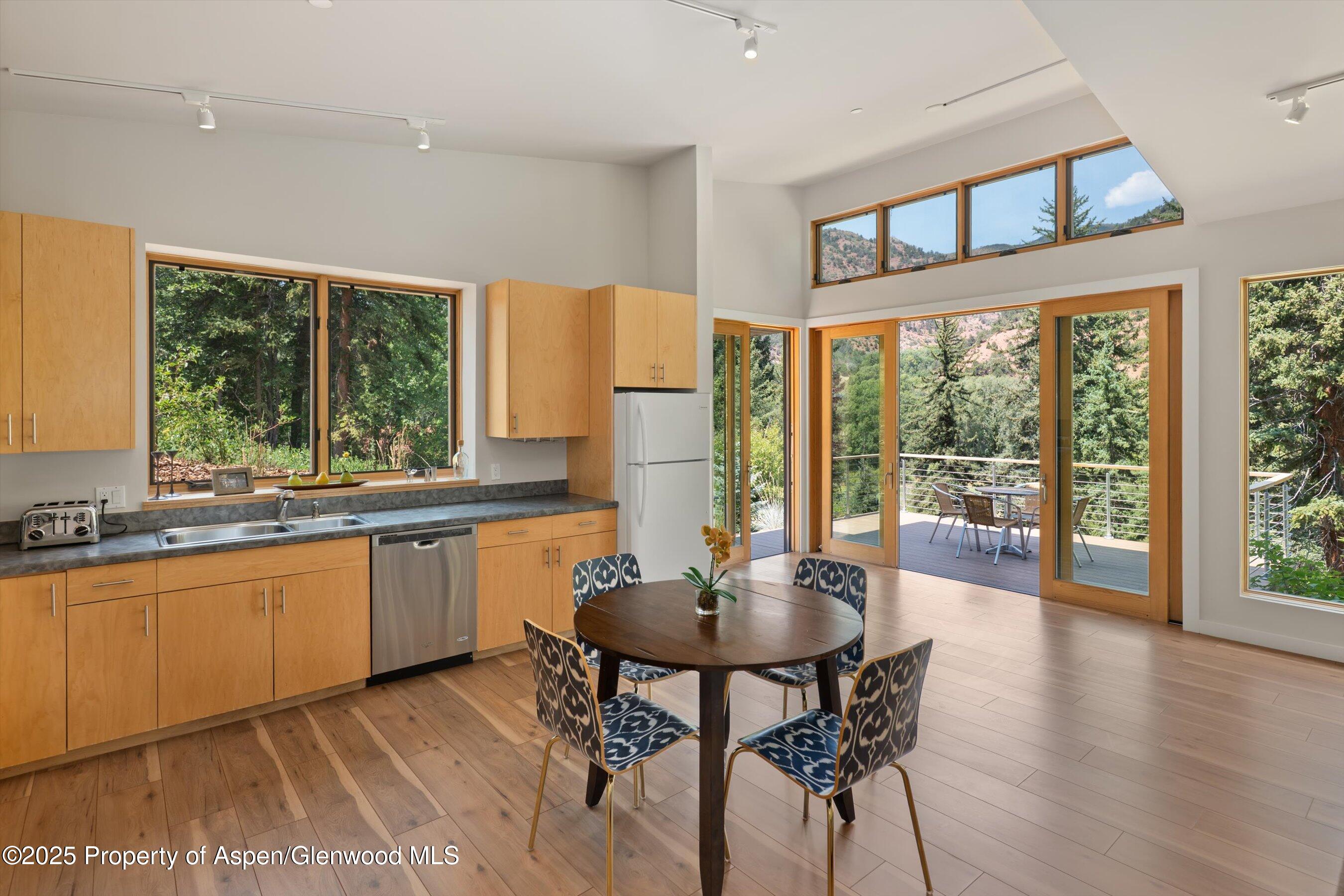 768 Kings Lake Road Basalt, CO 81621 - Photo 5 of 42 a view of a dining room with furniture window and wooden floor