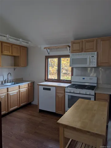 a kitchen with a stove a sink and a refrigerator