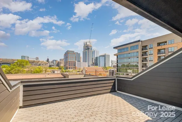 a view of building from balcony