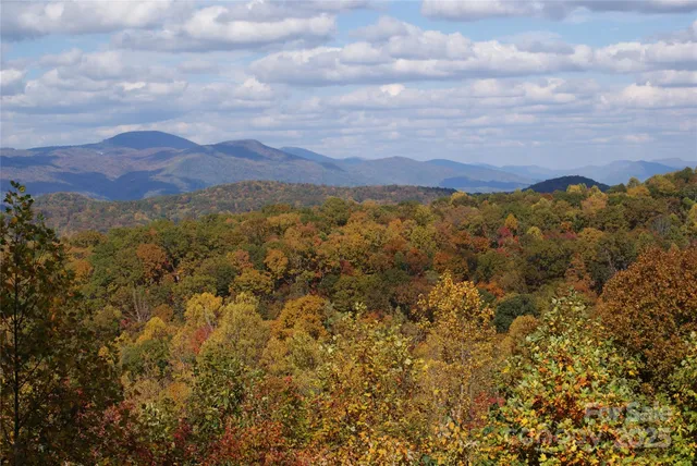 a view of a city with mountain