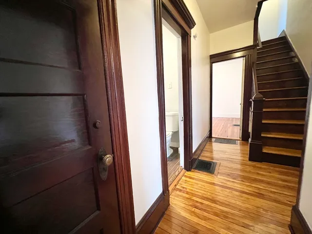 a view of a bathroom from the balcony