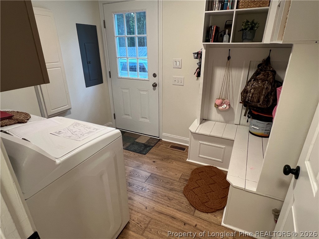169 Bradshaw Road Bladenboro, NC 28320 - Photo 26 of 34 a utility room with dryer and washer