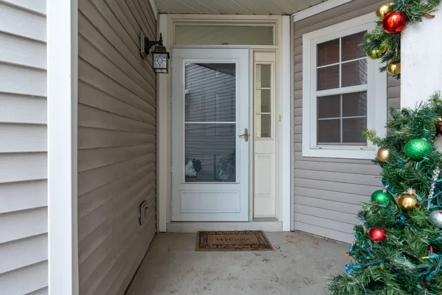 a view of front door of house
