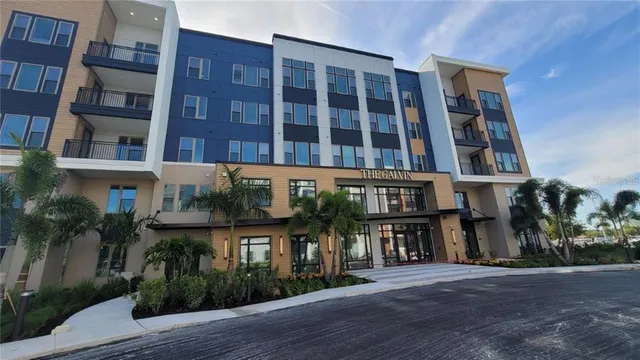 a front view of a building