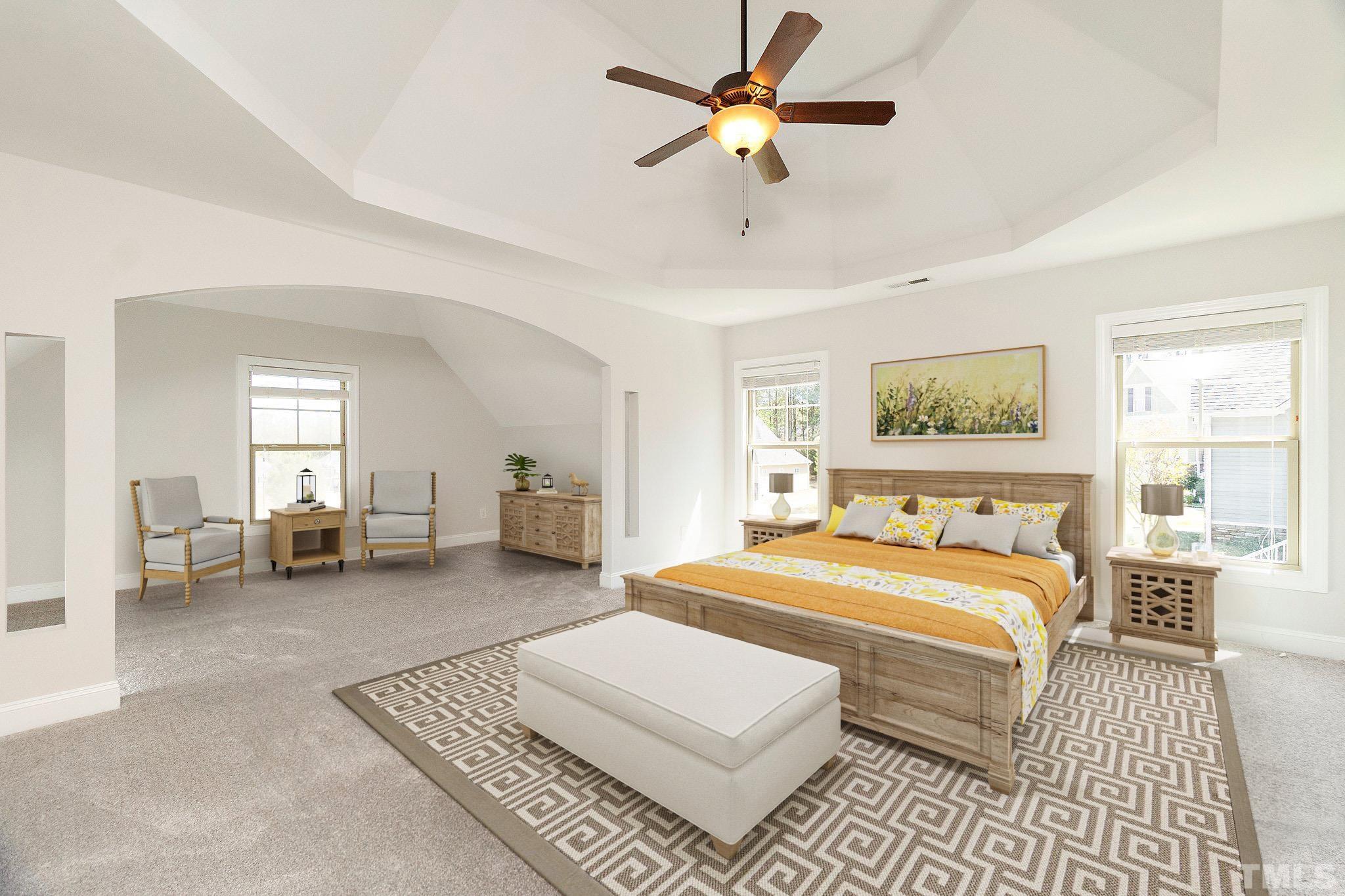 4401 Glengrove Road Raleigh, NC 27616 - Photo 9 of 26 a bedroom with a bed couch and a window