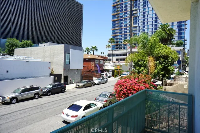 a buildings view with sitting space