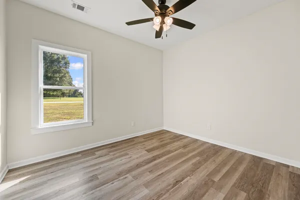 an empty room with a window