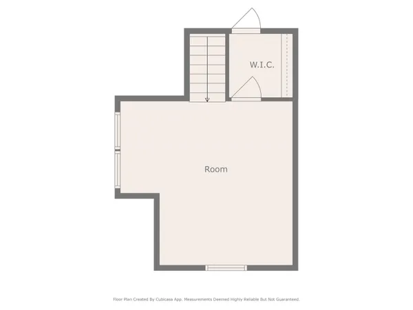 a view of a hallway view with wooden floor and staircase
