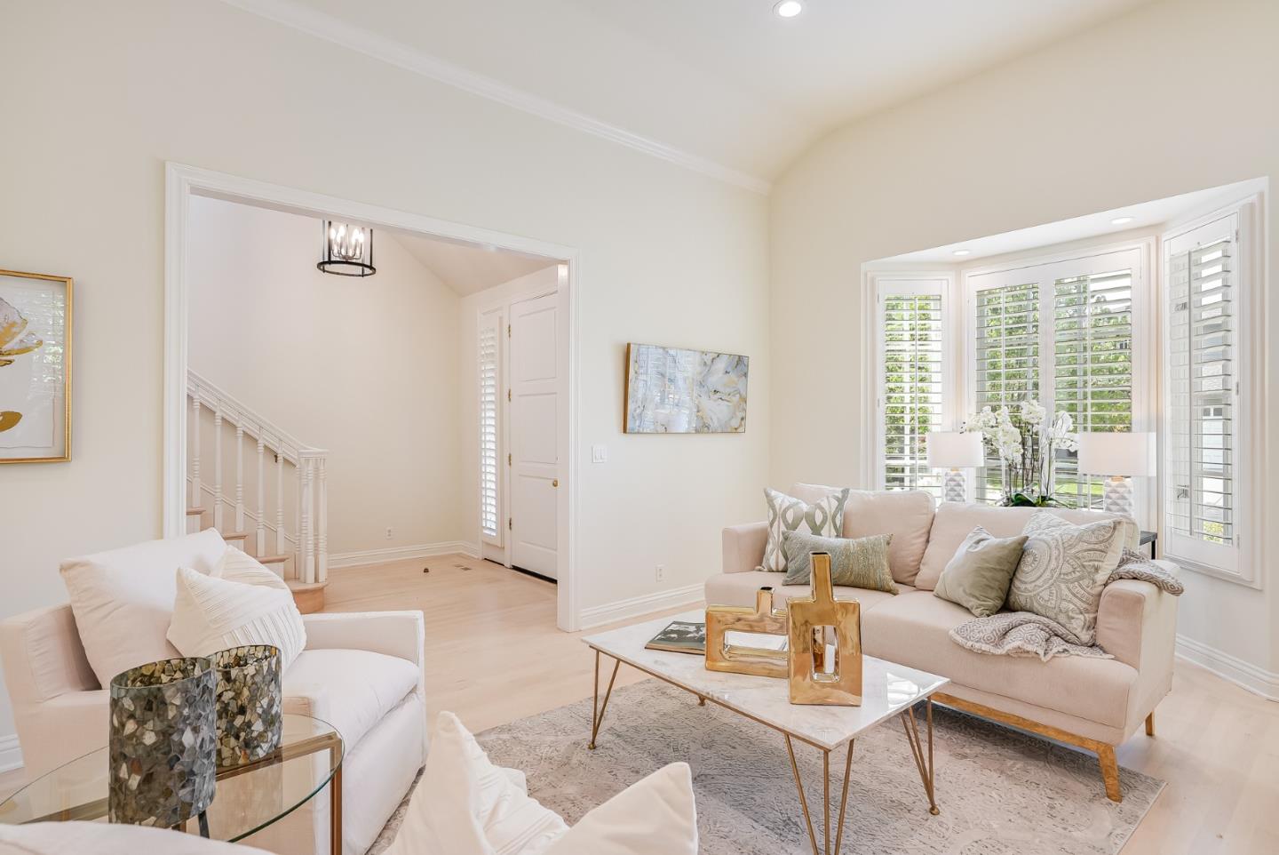 75 Riordan Place Menlo Park, CA 94025 - Photo 6 of 55 a living room with furniture and a large window