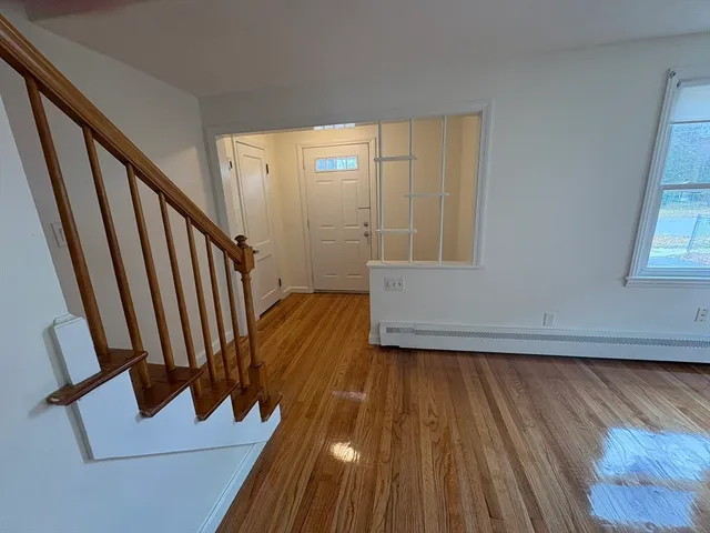 a view of wooden floor in a room