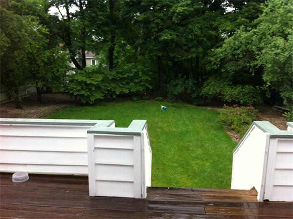 261 Marrett Road Lexington, MA 02421 - Photo 15 of 24 a view of a wooden deck and a yard