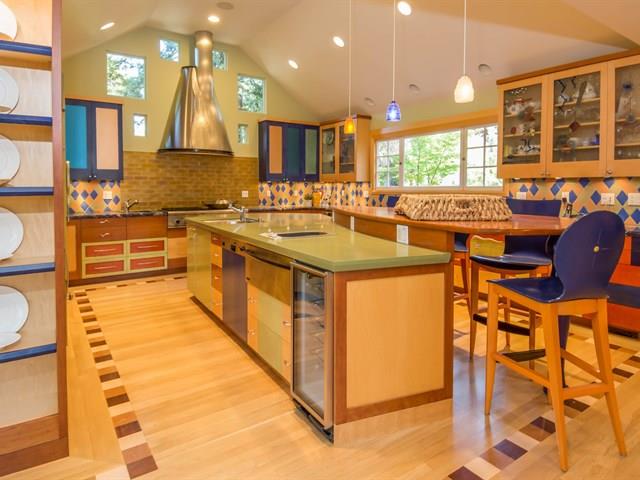 45 Clark Drive San Mateo, CA 94401 - Photo 12 of 49 a kitchen with stainless steel appliances granite countertop counter space a sink and cabinets