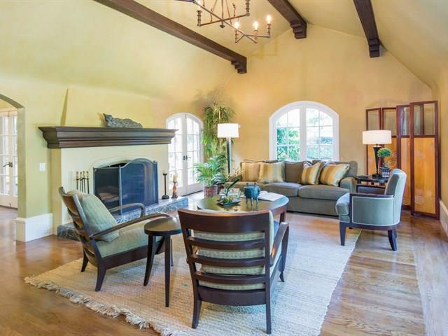 45 Clark Drive San Mateo, CA 94401 - Photo 4 of 49 a living room with furniture and a fireplace