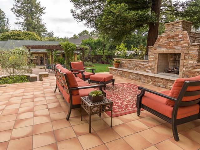 45 Clark Drive San Mateo, CA 94401 - Photo 49 of 49 a outdoor living space with patio furniture and a fireplace