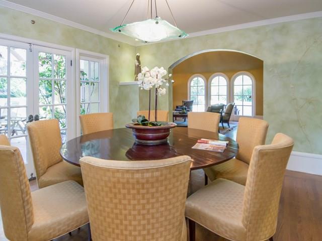 45 Clark Drive San Mateo, CA 94401 - Photo 6 of 49 a living room with furniture a chandelier and a fireplace