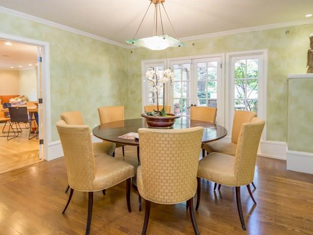 45 Clark Drive San Mateo, CA 94401 - Photo 7 of 49 a dining room with furniture a chandelier and wooden floor