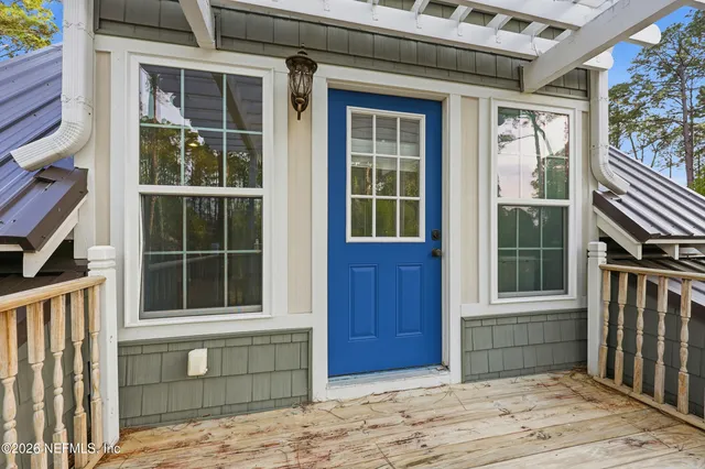a view of front door of house