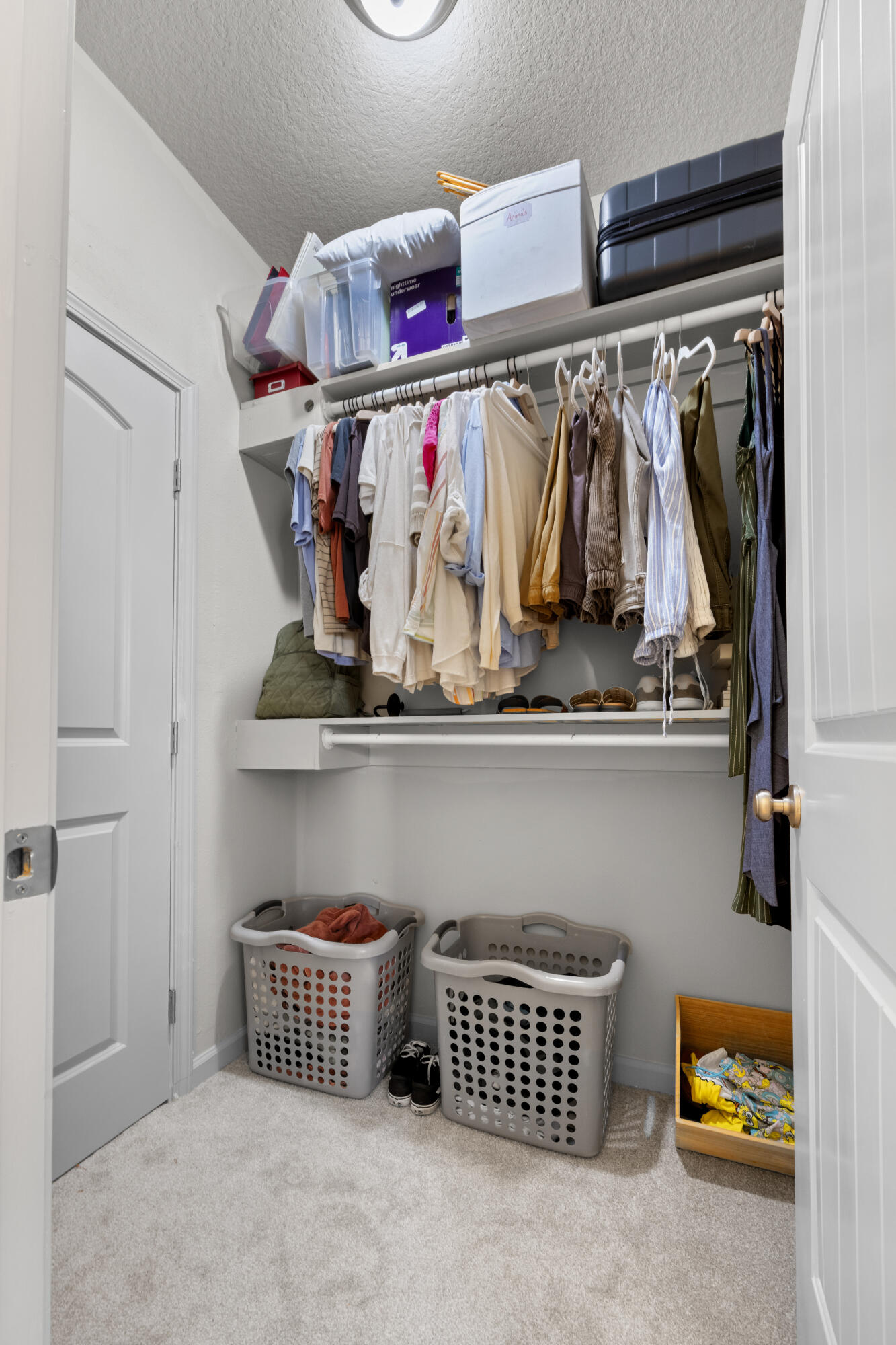 110 Cornelia Street Freeport, FL 32439 - Photo 44 of 60 a view of walk in closet with clothes and shoes