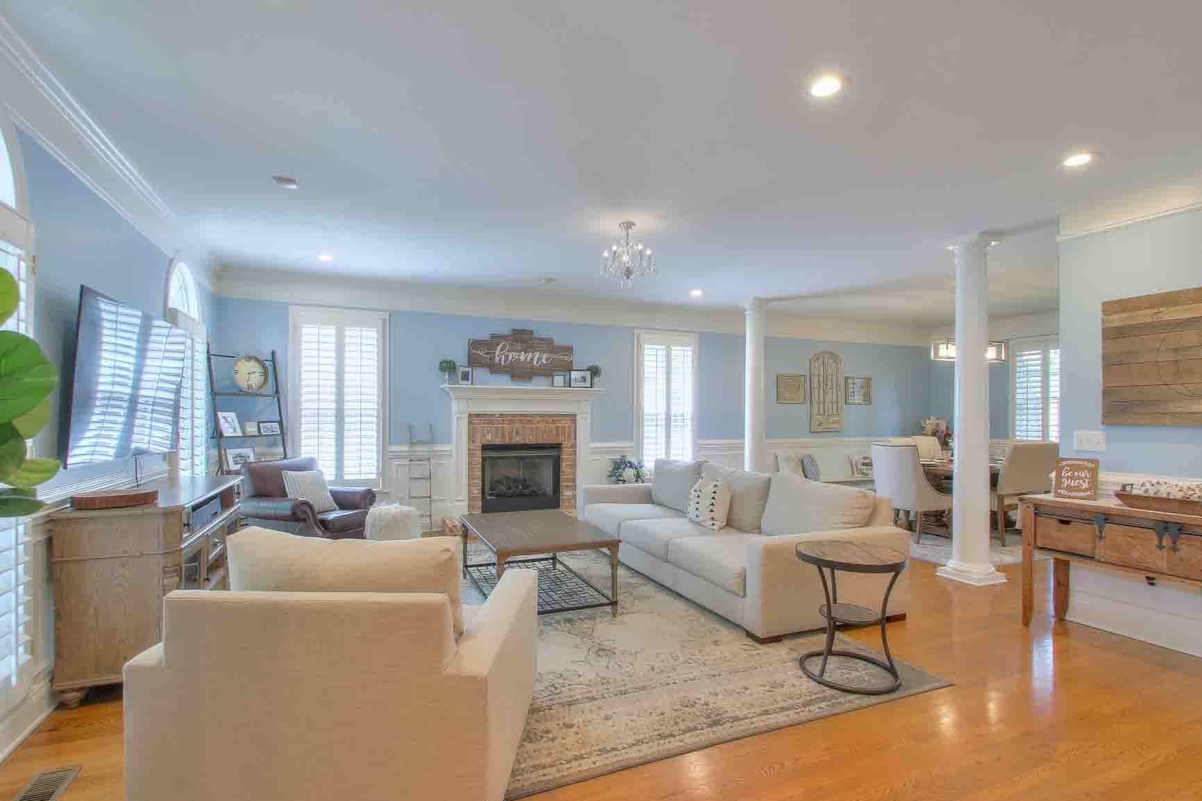 206 Polk Pl Drive Franklin, TN 37064 - Photo 2 of 47 a living room with fireplace furniture and a fireplace