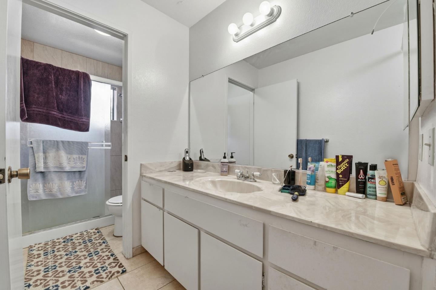 1349 Coniston Court San Jose, CA 95118 - Photo 28 of 55 a bathroom with a sink and a mirror