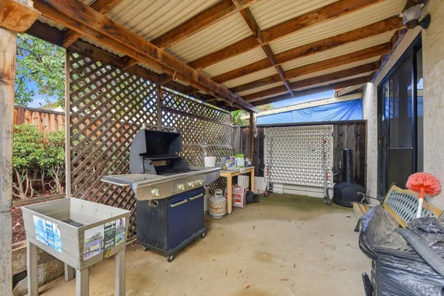 a house view with a backyard