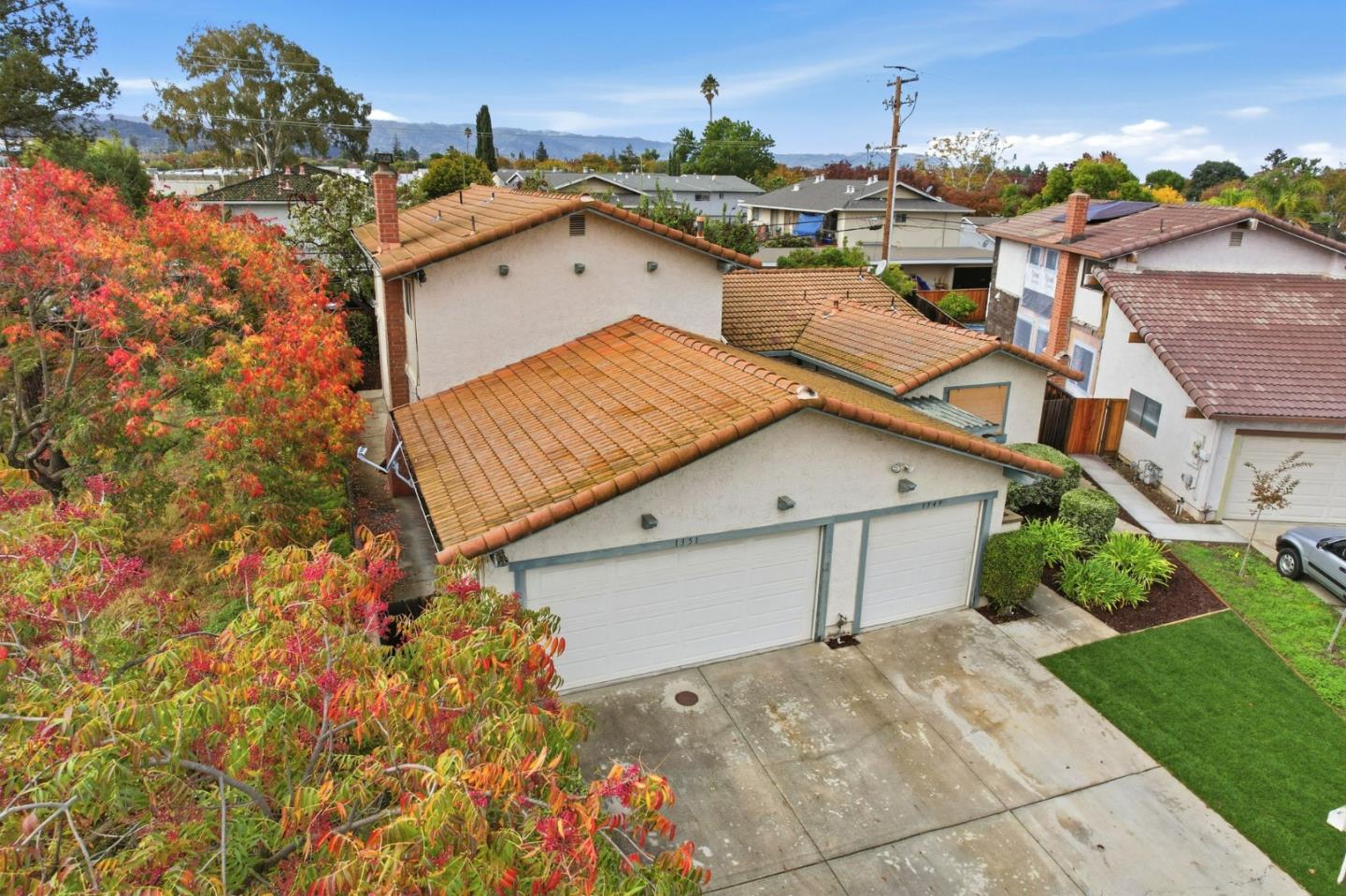 1349 Coniston Court San Jose, CA 95118 - Photo 42 of 55 an aerial view of a house with a yard and garage