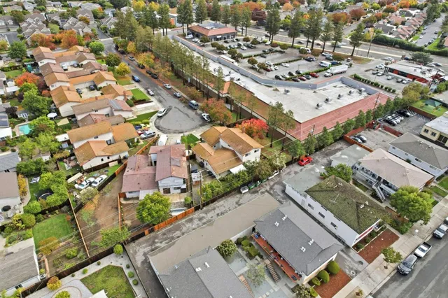 an aerial view of residential house and outdoor space