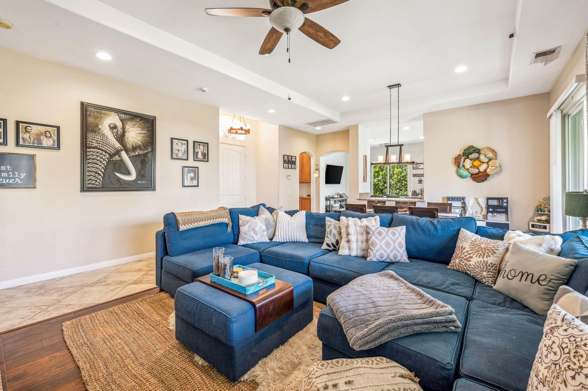 79040 Shadow Trail La Quinta, CA 92253 - Photo 20 of 69 a living room with furniture kitchen view and a wooden floor