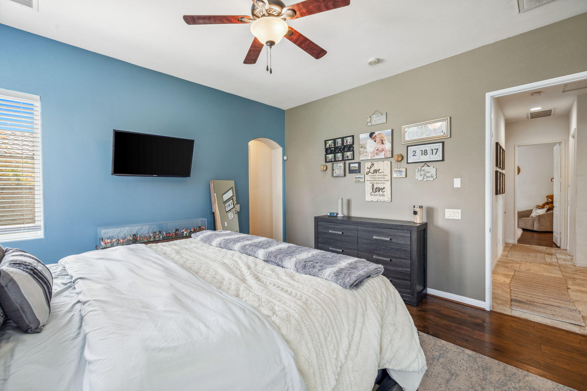 79040 Shadow Trail La Quinta, CA 92253 - Photo 39 of 69 a bedroom with a bed and a flat screen tv
