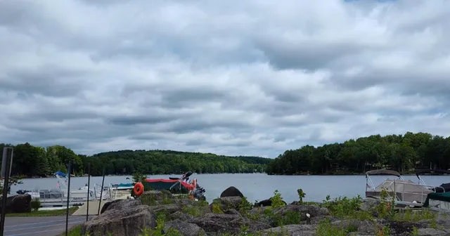 a view of city and mountain