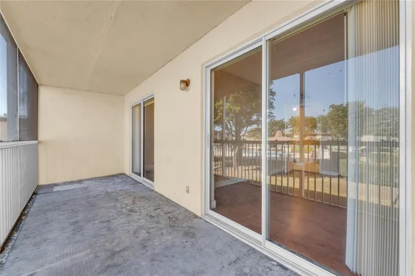 a view of a glass entrance door