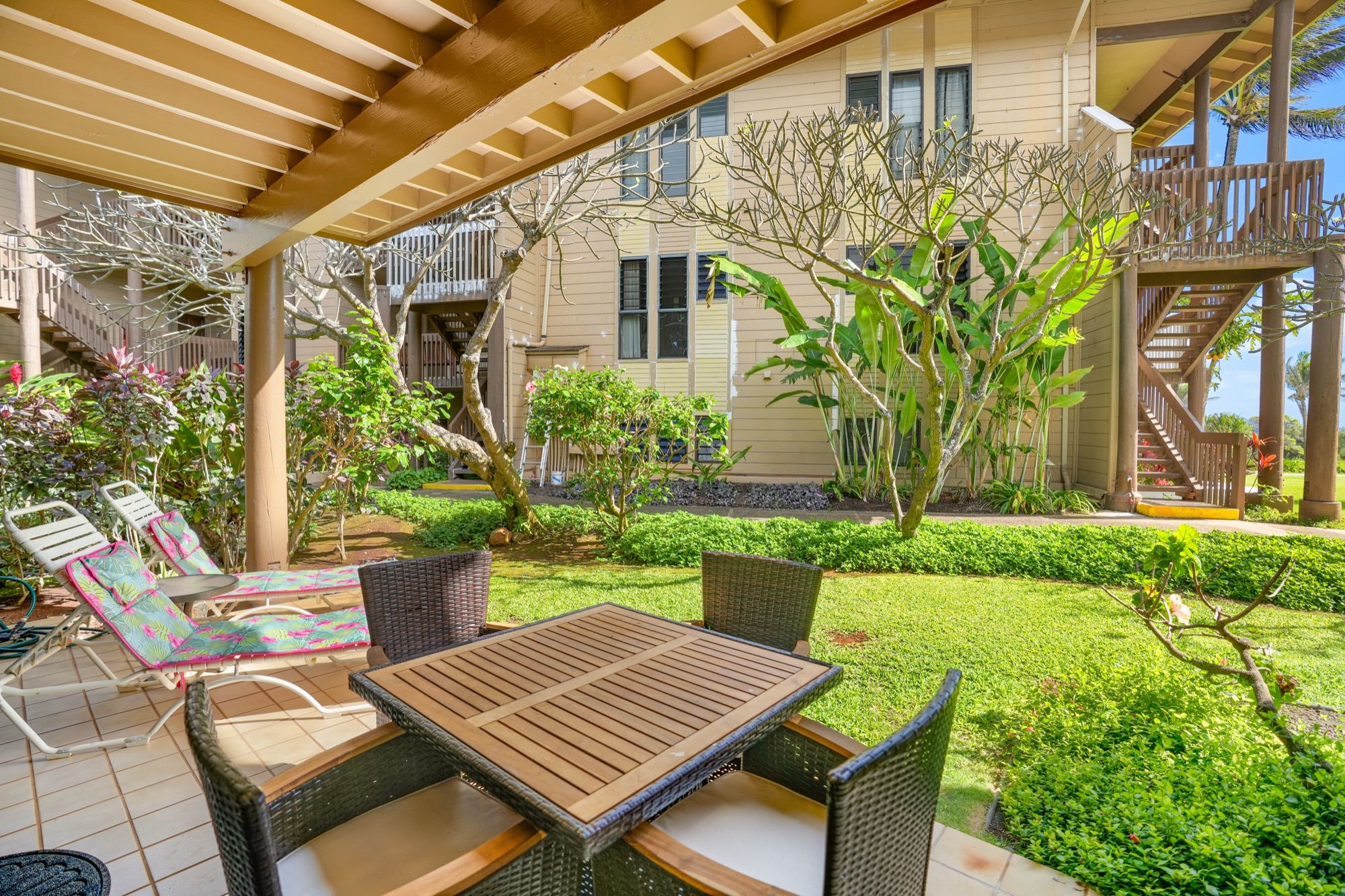 4460 Nehe Road, Unit 116 Lihue, HI 96766 - Photo 19 of 28 a view of an outdoor sitting area with furniture