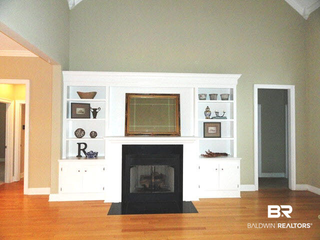 32122 Weatherly Cove Daphne, AL 36527 - Photo 4 of 26 Great Room w. Fireplace and BookShelves. Perfect for Large TV or Artwork