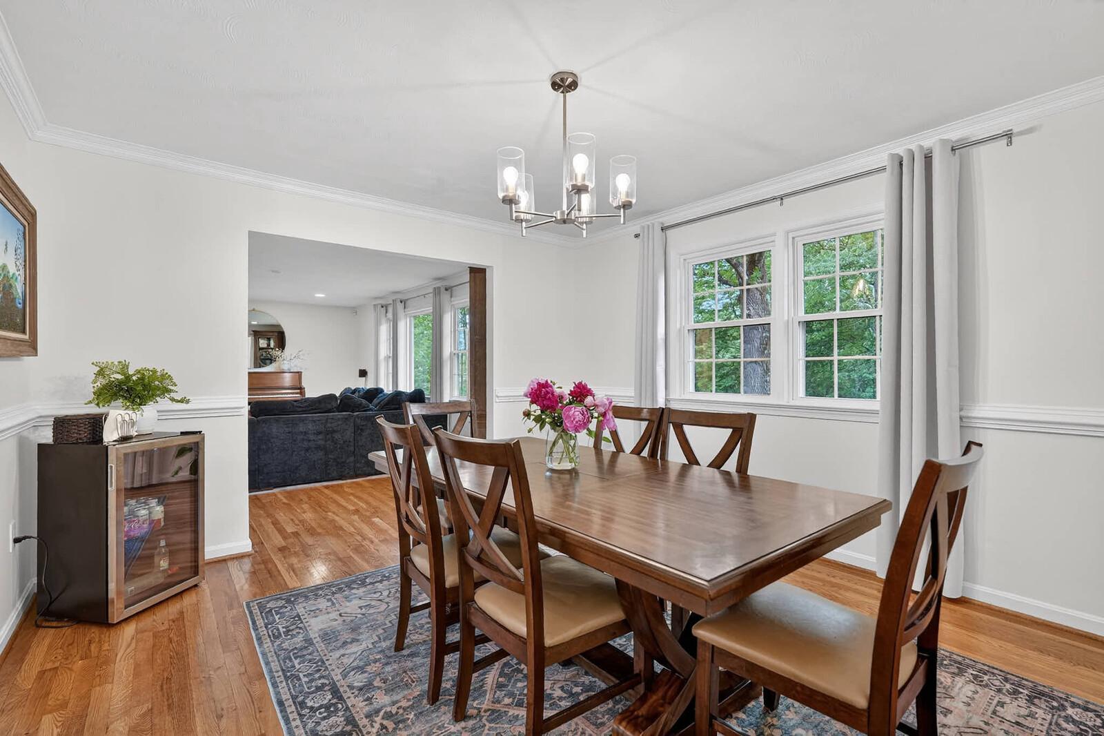 500 Finsbury Road Silver Spring, MD 20904 - Photo 11 of 54 a view of a dining room with furniture window and wooden floor