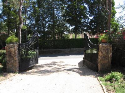 110 Rametto Road Montecito, CA 93108 - Photo 2 of 8 a view of a bench in a backyard
