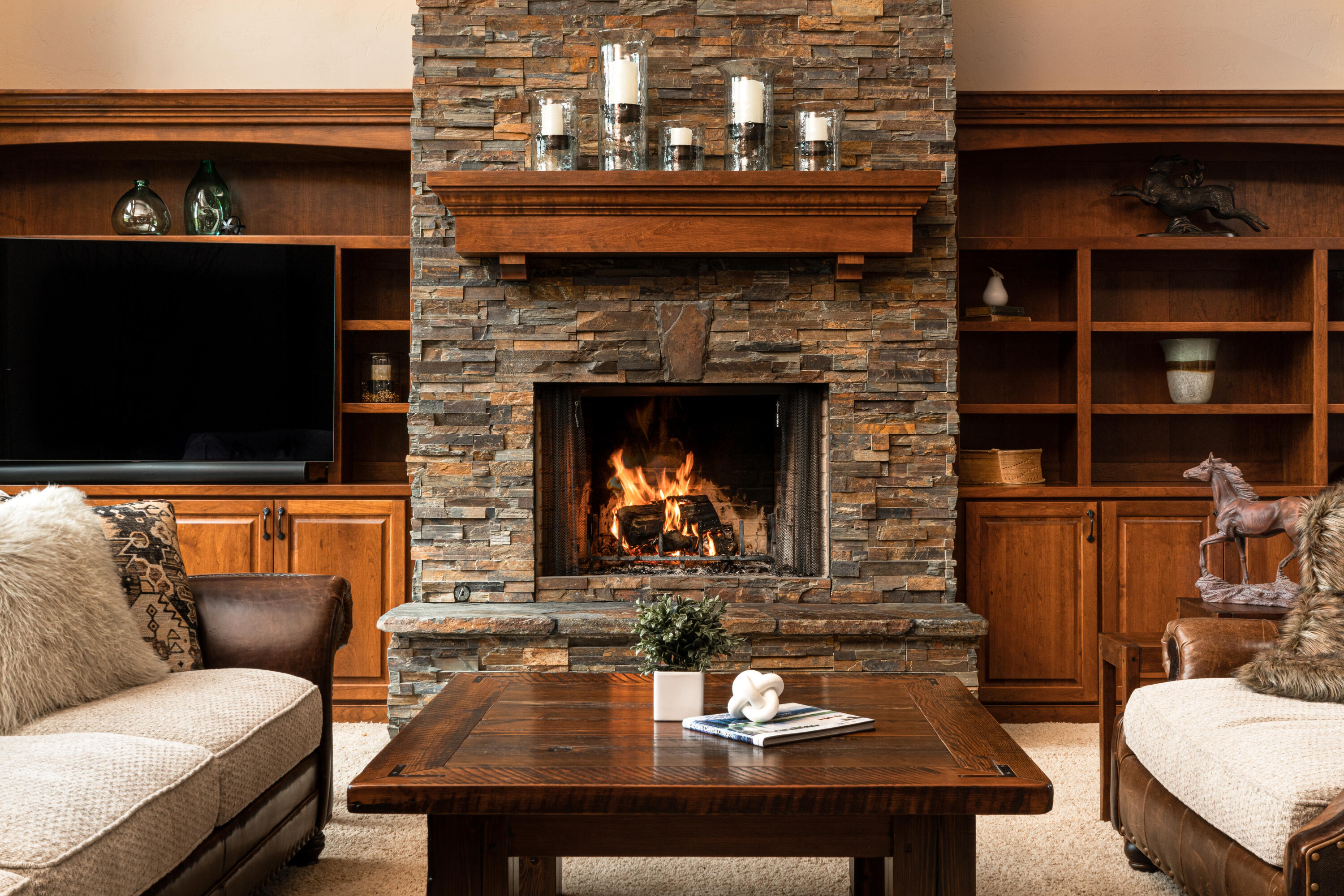 61405 Ward Road Bend, OR 97702 - Photo 4 of 37 a living room with furniture and a fireplace