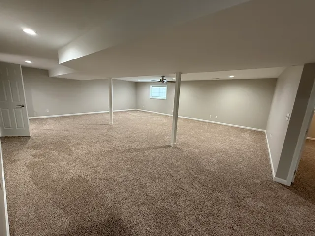 an empty room with a natural light
