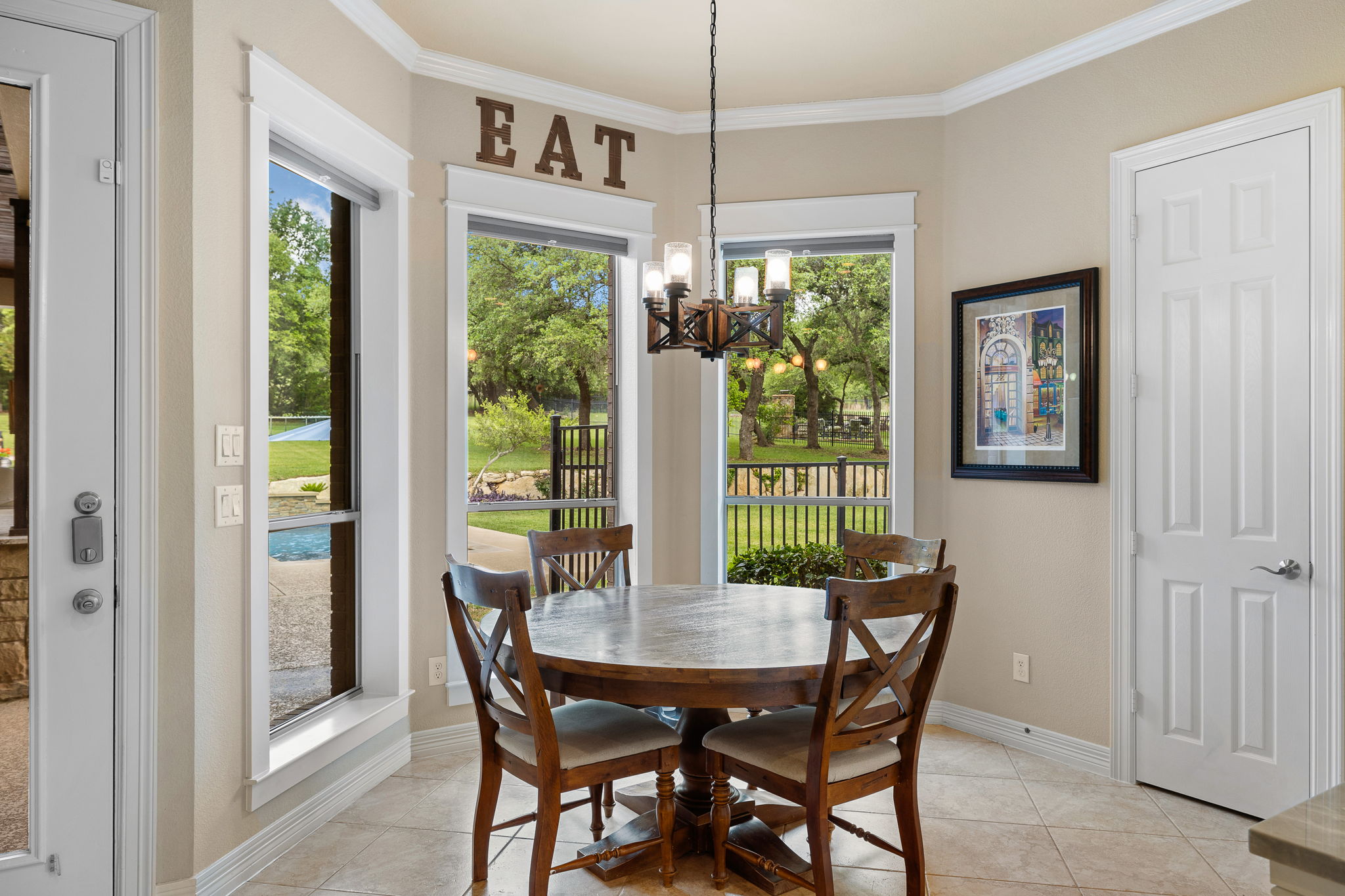 3609 Goodnight Trail Leander, TX 78641 - Photo 17 of 39 a view of a dining room with furniture window and outside view