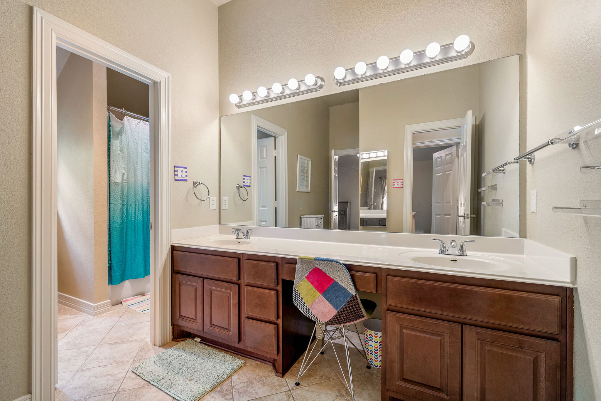 3609 Goodnight Trail Leander, TX 78641 - Photo 29 of 39 a bathroom with a sink vanity and mirror