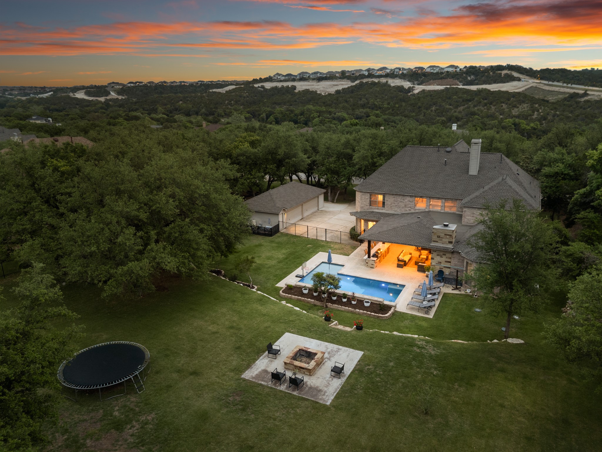 3609 Goodnight Trail Leander, TX 78641 - Photo 3 of 39 a aerial view of a house with a garden