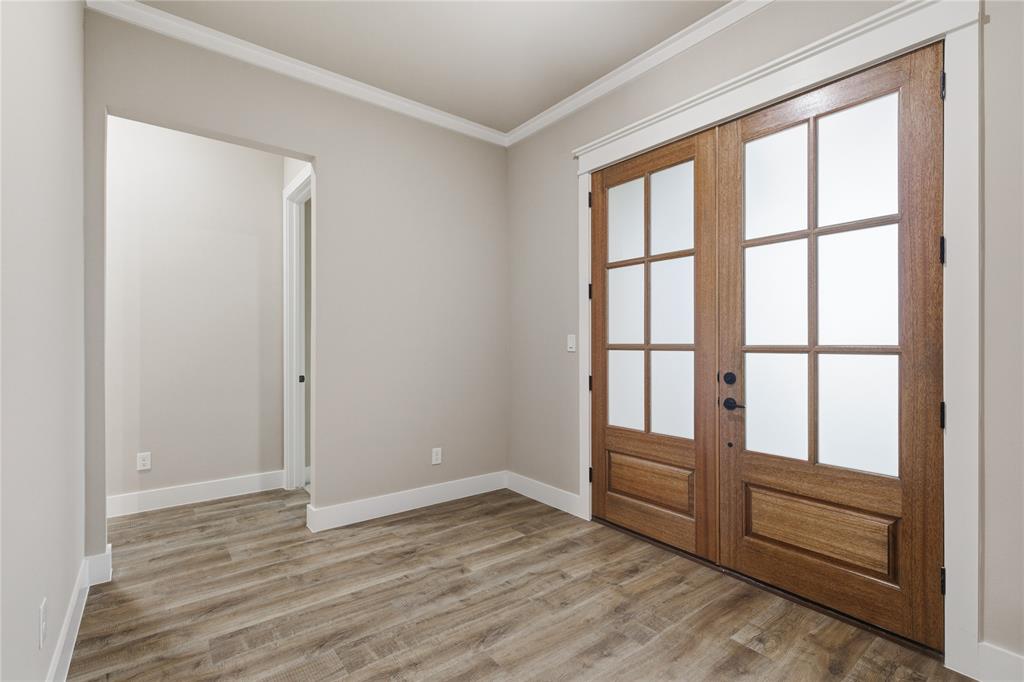 702 Anne Road Van Alstyne, TX 75495 - Photo 3 of 27 Double French doors featuring frosted glass panels