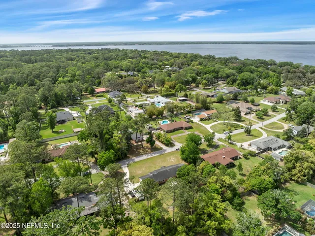 a view of a garden with an outdoor space