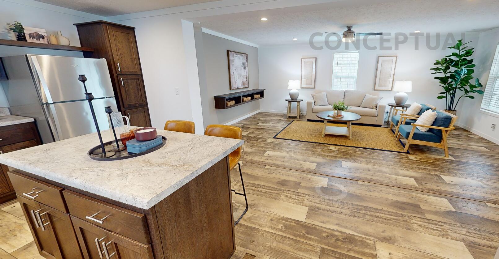 348 Bluebird Trail, Unit LOT 1A1 St. George, SC 29477 - Photo 7 of 15 Kitchen_Living_wm